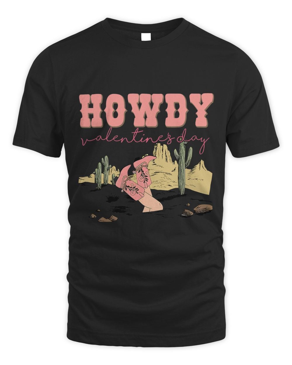 Howdy Valentine Cowgirl Couple Pink Country Valentines Day