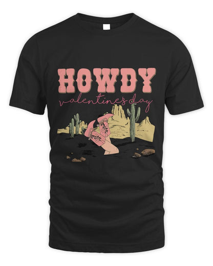 Howdy Valentine Cowgirl Couple Pink Country Valentines Day