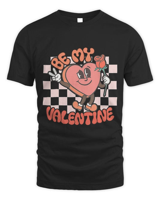 Be My Valentine Cute Heart Valentines Day For Couple Retro