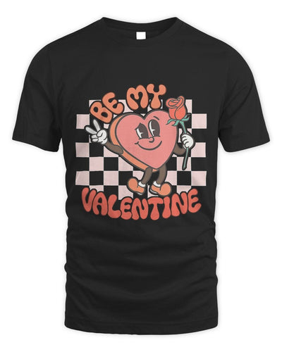 Be My Valentine Cute Heart Valentines Day For Couple Retro