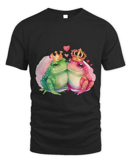 Cute Frogs Watercolor Happy Valentines Day Couple Gift